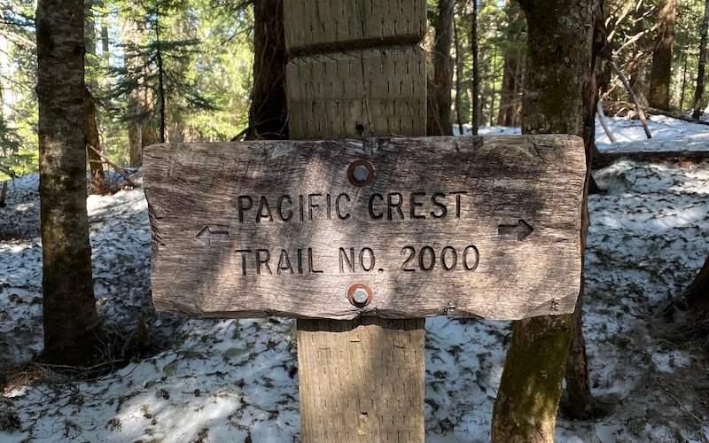 Wilderness trailhead sign at the start of a backpacking route