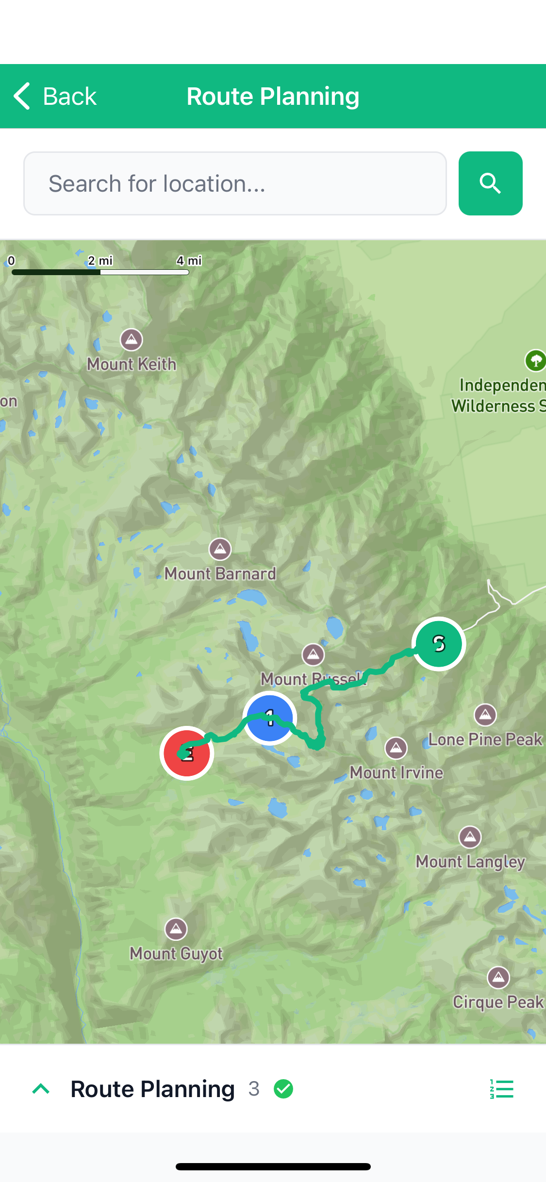 Route With Segment Screen