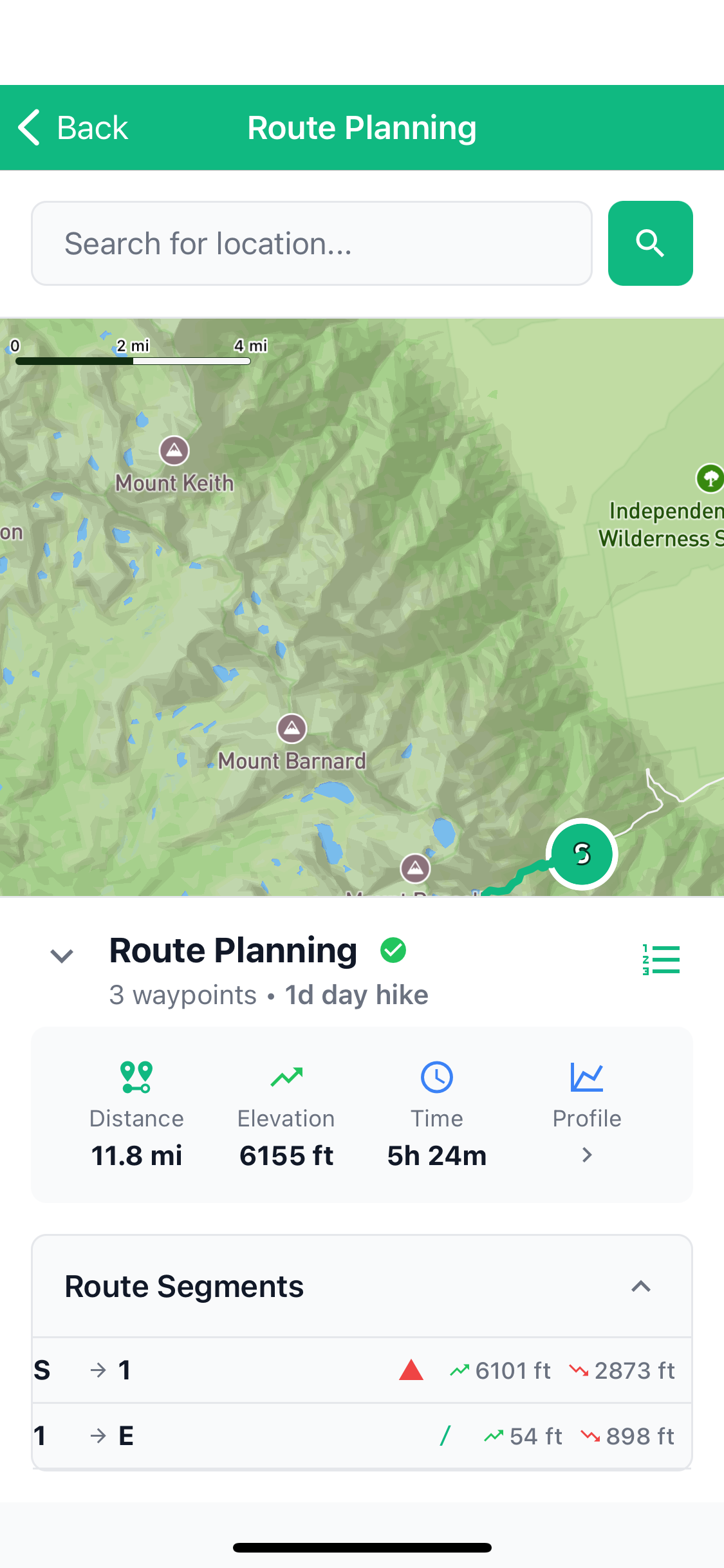 Segment Details Screen
