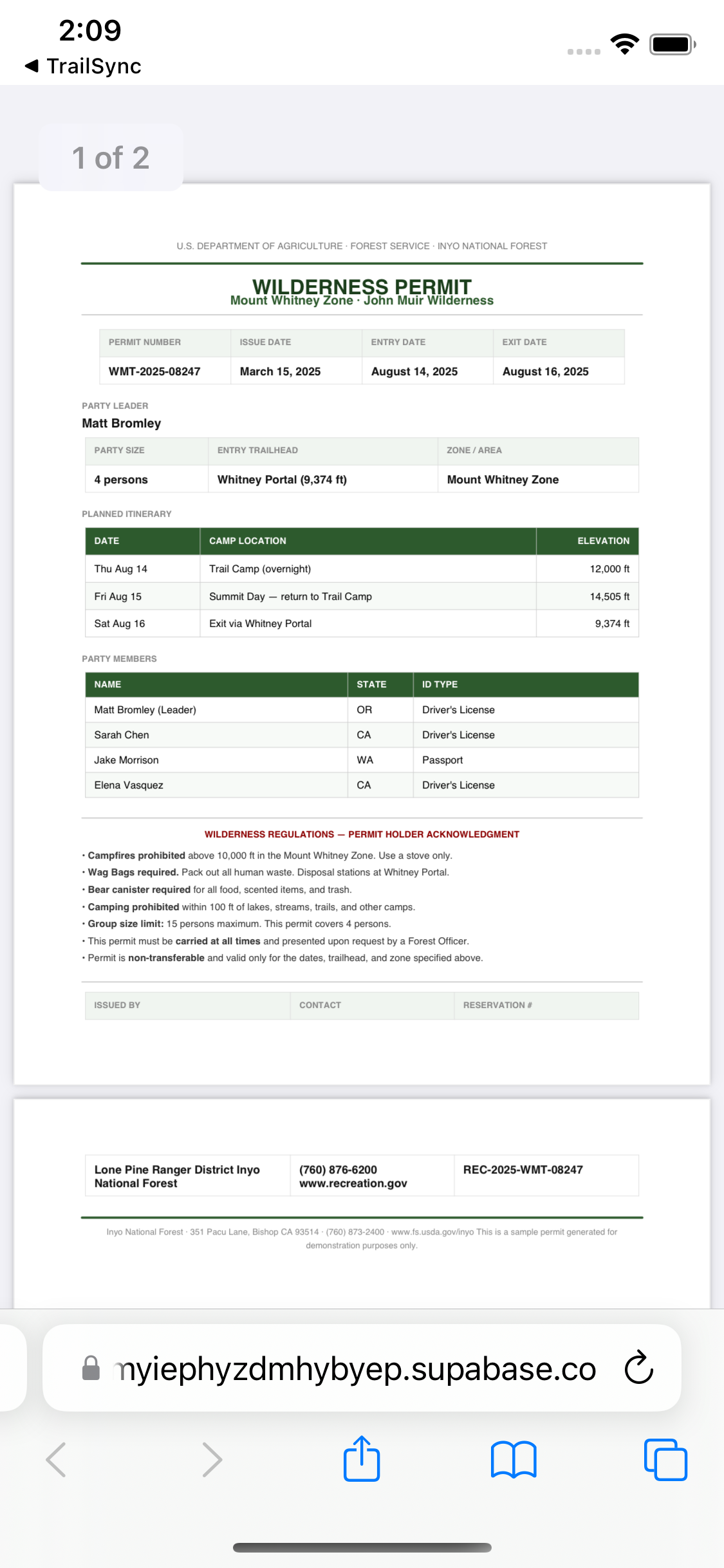 Meal Assigned Screen