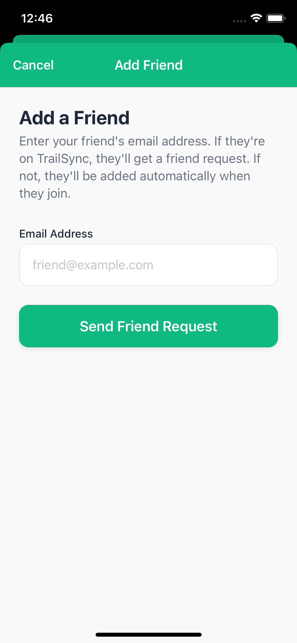 Add Friend Screen